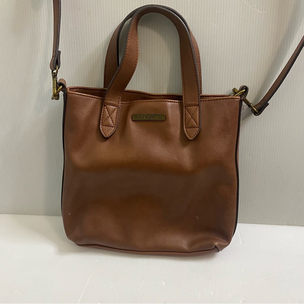 Frye & Co Brown crossbody Tote Bag purse adjust